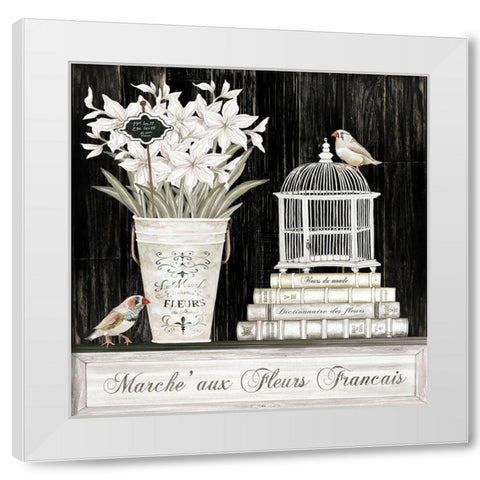 Amaryllis Still Life White Modern Wood Framed Art Print by Jacobs, Cindy