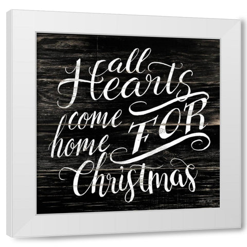 Home For Christmas   White Modern Wood Framed Art Print by Jacobs, Cindy