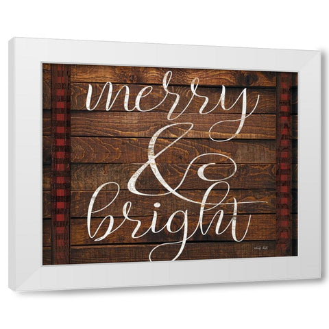 Merry and Bright    White Modern Wood Framed Art Print by Jacobs, Cindy