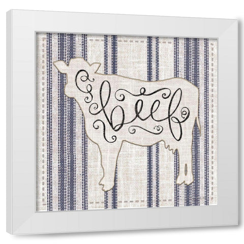 Beef    EXC White Modern Wood Framed Art Print by Jacobs, Cindy