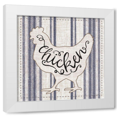 Chicken     White Modern Wood Framed Art Print by Jacobs, Cindy