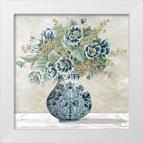 Feeling Blue I White Modern Wood Framed Art Print by Jacobs, Cindy