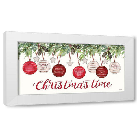 Christmas Time White Modern Wood Framed Art Print by Jacobs, Cindy
