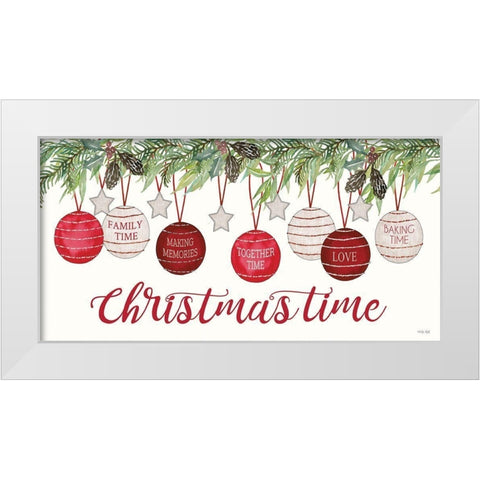 Christmas Time White Modern Wood Framed Art Print by Jacobs, Cindy