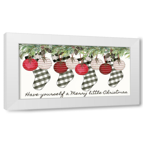 Have Yourself Ornaments White Modern Wood Framed Art Print by Jacobs, Cindy