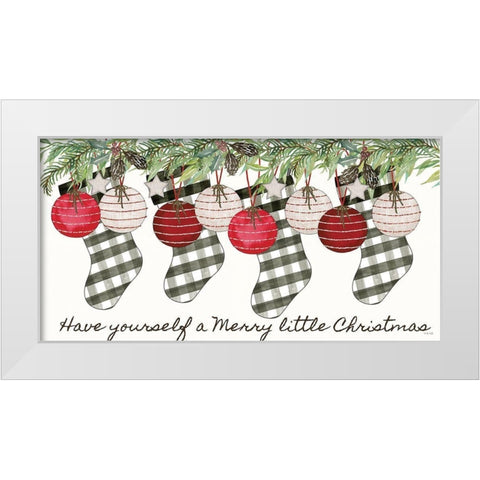 Have Yourself Ornaments White Modern Wood Framed Art Print by Jacobs, Cindy