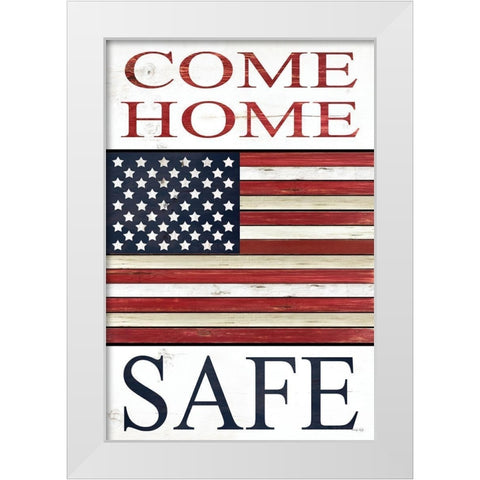 Come Home Safe   White Modern Wood Framed Art Print by Jacobs, Cindy
