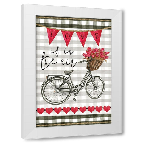 Love is in the Air White Modern Wood Framed Art Print by Jacobs, Cindy