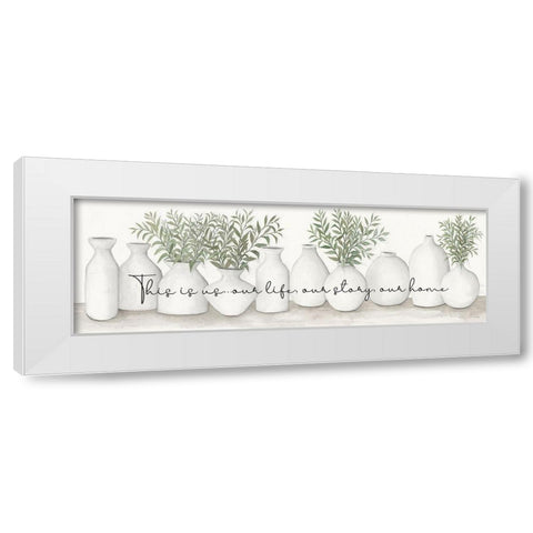 This is Us White Modern Wood Framed Art Print by Jacobs, Cindy
