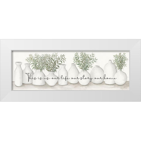 This is Us White Modern Wood Framed Art Print by Jacobs, Cindy