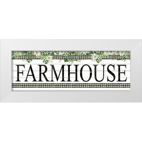 Farmhouse White Modern Wood Framed Art Print by Jacobs, Cindy