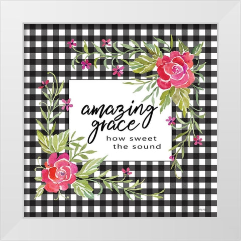 Amazing Grace White Modern Wood Framed Art Print by Jacobs, Cindy