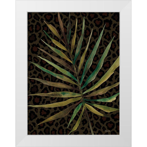 Areca Leaf White Modern Wood Framed Art Print by Jacobs, Cindy
