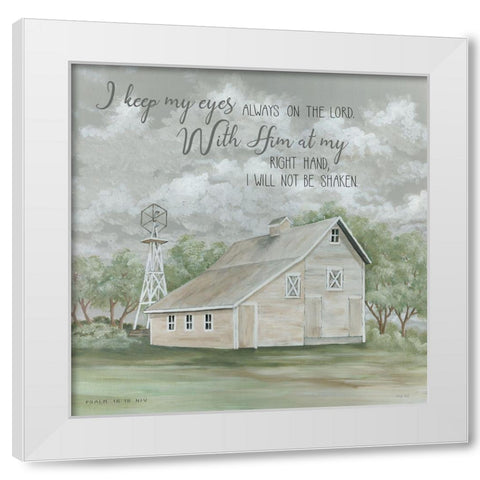 Eyes on the Lord  White Modern Wood Framed Art Print by Jacobs, Cindy
