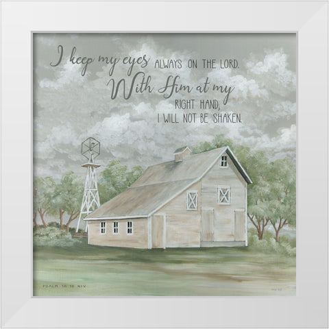 Eyes on the Lord  White Modern Wood Framed Art Print by Jacobs, Cindy