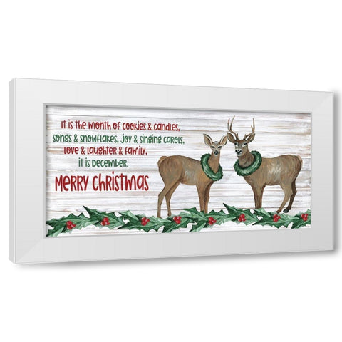 It is December White Modern Wood Framed Art Print by Jacobs, Cindy