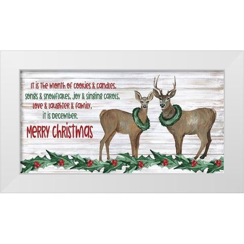 It is December White Modern Wood Framed Art Print by Jacobs, Cindy