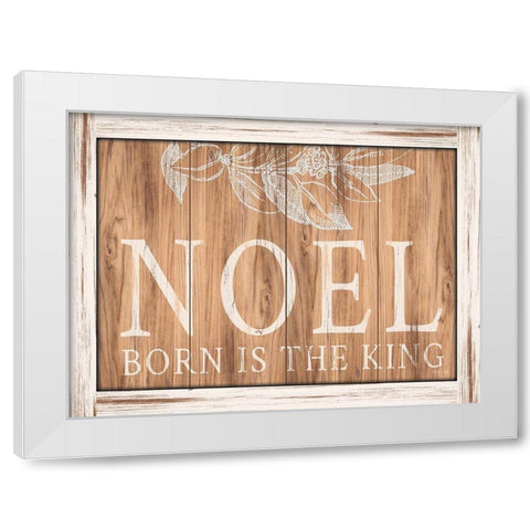 Noel White Modern Wood Framed Art Print by Jacobs, Cindy