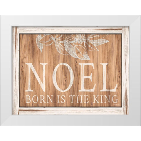 Noel White Modern Wood Framed Art Print by Jacobs, Cindy