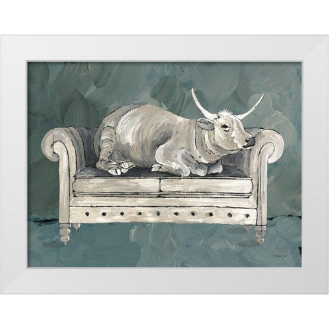 Cowches I White Modern Wood Framed Art Print by Jacobs, Cindy