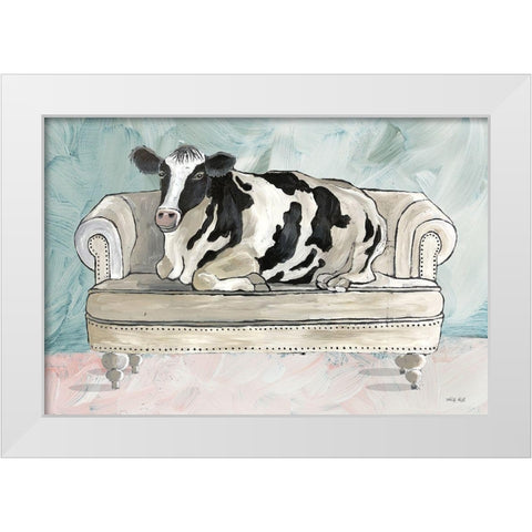Cowches IV White Modern Wood Framed Art Print by Jacobs, Cindy