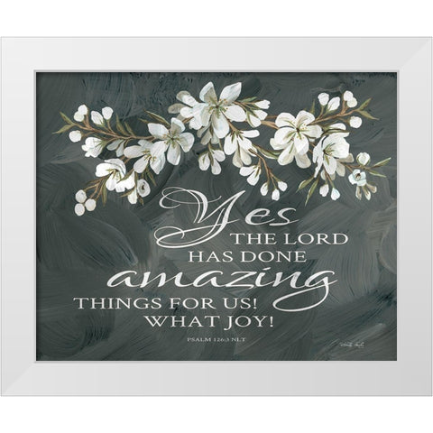 Amazing Things White Modern Wood Framed Art Print by Jacobs, Cindy