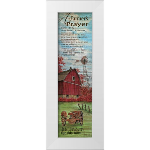 A Farmers Prayer White Modern Wood Framed Art Print by Jacobs, Cindy