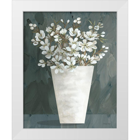 Spring Blooms II White Modern Wood Framed Art Print by Jacobs, Cindy