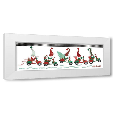 Merry Christmas Gnomes White Modern Wood Framed Art Print by Jacobs, Cindy