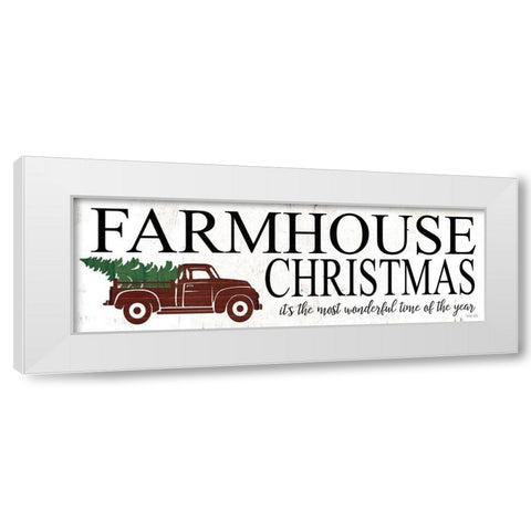 Farmhouse Christmas White Modern Wood Framed Art Print by Jacobs, Cindy