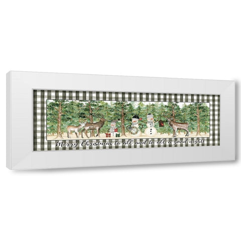 Merry Christmas to All White Modern Wood Framed Art Print by Jacobs, Cindy