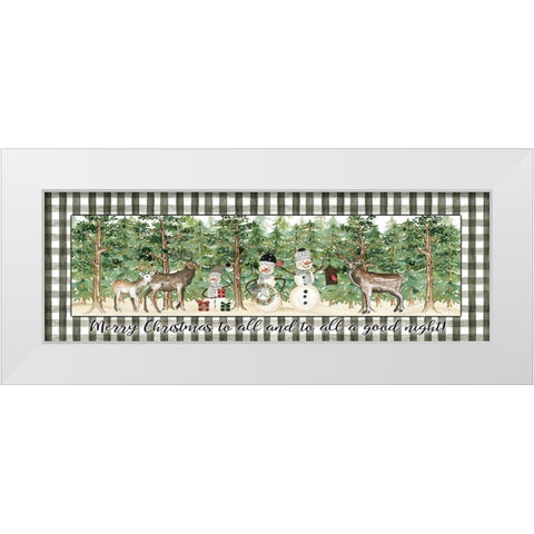 Merry Christmas to All White Modern Wood Framed Art Print by Jacobs, Cindy