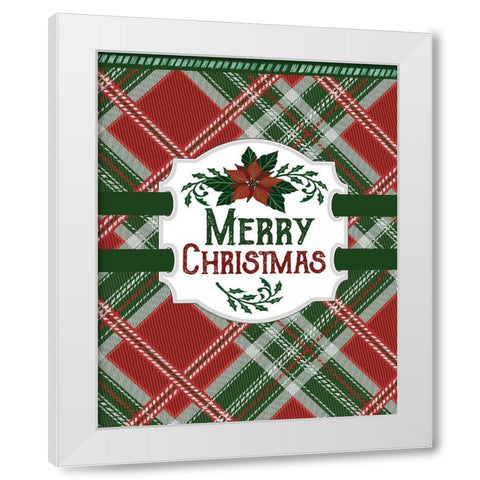 Merry Christmas White Modern Wood Framed Art Print by Jacobs, Cindy