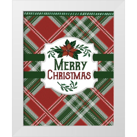 Merry Christmas White Modern Wood Framed Art Print by Jacobs, Cindy