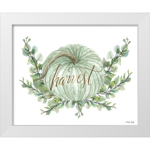 Harvest Pumpkins White Modern Wood Framed Art Print by Jacobs, Cindy