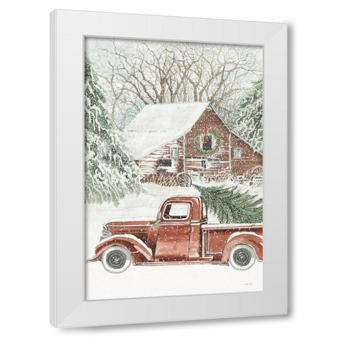 Down Home Christmas White Modern Wood Framed Art Print by Jacobs, Cindy
