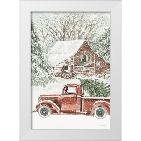 Down Home Christmas White Modern Wood Framed Art Print by Jacobs, Cindy