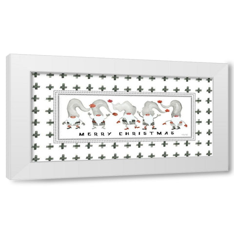 Merry Christmas Gnomes White Modern Wood Framed Art Print by Jacobs, Cindy