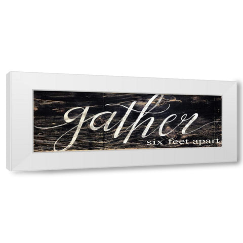 Gather - Six Feet Apart White Modern Wood Framed Art Print by Jacobs, Cindy