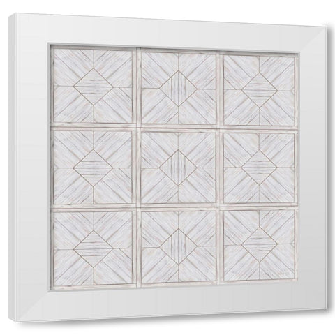 Wood Pattern 8 White Modern Wood Framed Art Print by Jacobs, Cindy
