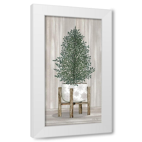 Potted Tree I White Modern Wood Framed Art Print by Jacobs, Cindy