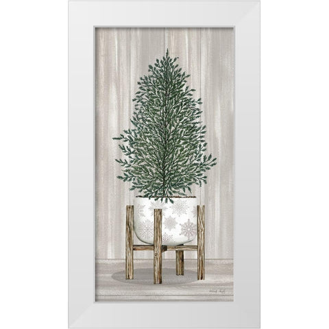 Potted Tree I White Modern Wood Framed Art Print by Jacobs, Cindy