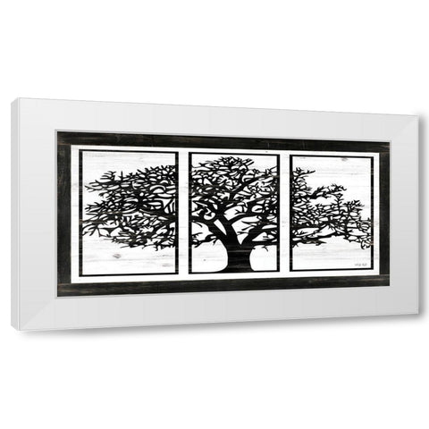 Geo Tree White Modern Wood Framed Art Print by Jacobs, Cindy