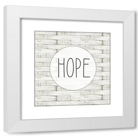 Hope White Modern Wood Framed Art Print by Jacobs, Cindy