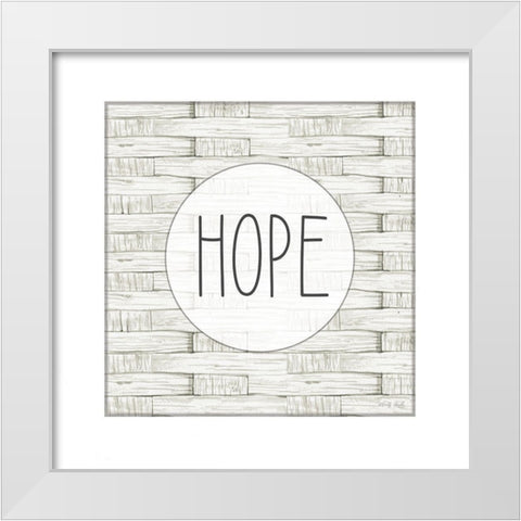 Hope White Modern Wood Framed Art Print by Jacobs, Cindy