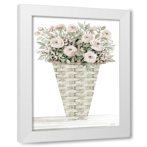 Ranunculus Romance White Modern Wood Framed Art Print by Jacobs, Cindy