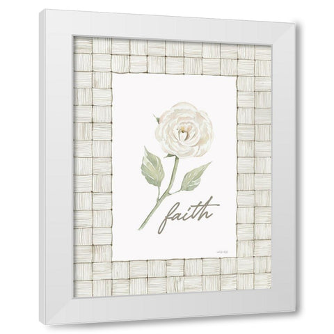 Faith Flower White Modern Wood Framed Art Print by Jacobs, Cindy