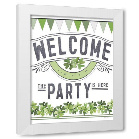 St. Patricks Day Party II White Modern Wood Framed Art Print by Jacobs, Cindy