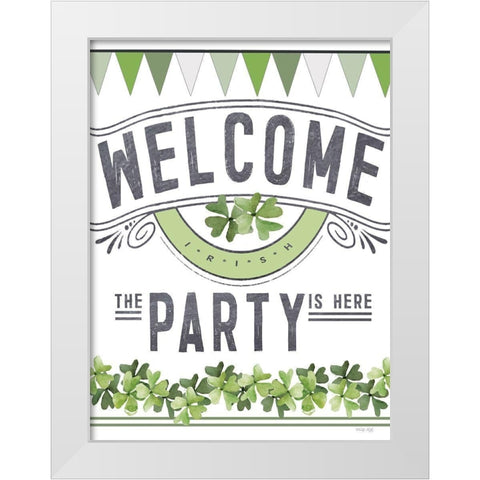 St. Patricks Day Party II White Modern Wood Framed Art Print by Jacobs, Cindy