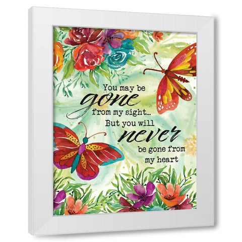 Never Gone from My Heart I  White Modern Wood Framed Art Print by Jacobs, Cindy